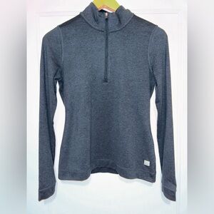 Vuori Halo Essential Half Zip Pullover Beryl Heather Women’s Size Medium *FLAW